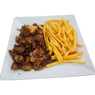 110. Kuřecí gyros + hranolky